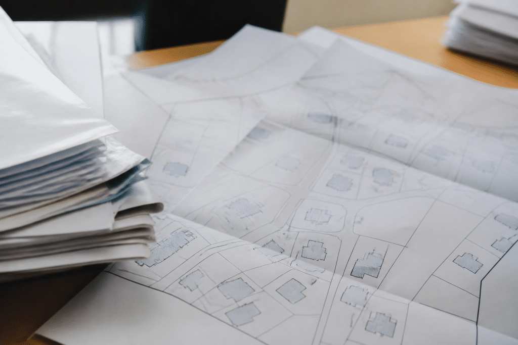Documents de permis de construire avec plan cadastral