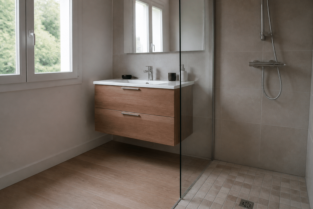 Devis renovation salle bain carrelage douche italienne